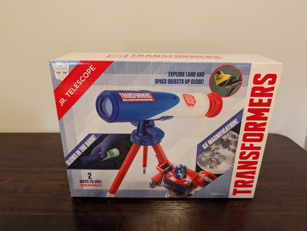 Transformers Jr. Telescope, 6X Magnification, Glows in The Dark, Open Box